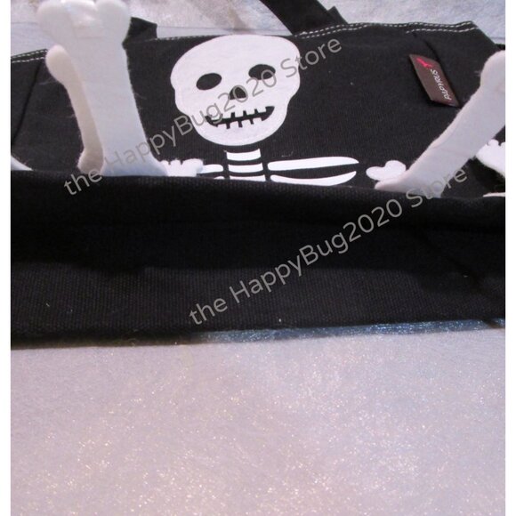 SKELETON fabric-canvas trick or treat tote bag-PAPYRUS- arms-legs move! NEW - Picture 9 of 10
